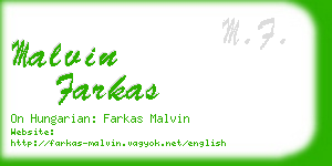 malvin farkas business card